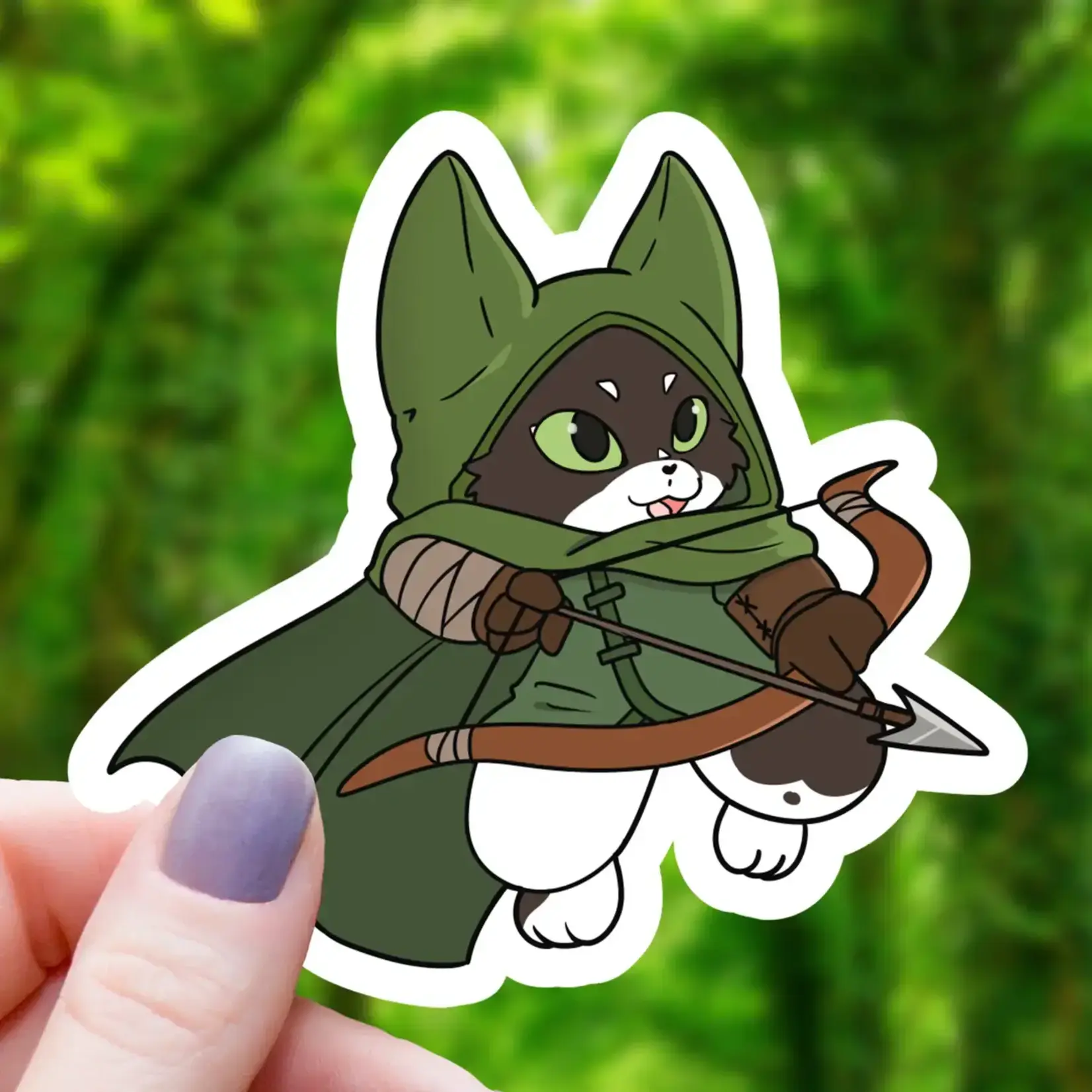 Mimic Gaming Co Sticker: Cat Ranger RPG Class - 3"