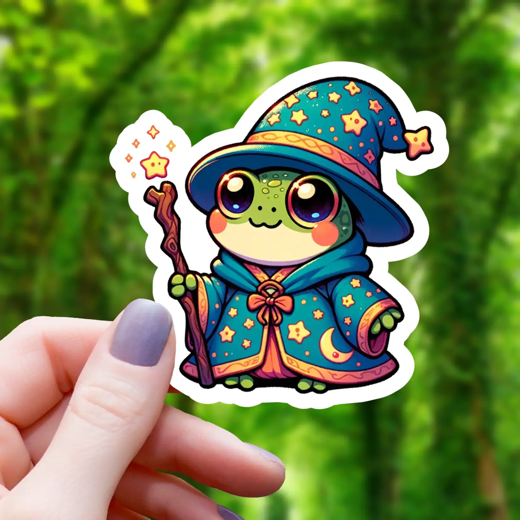 Mimic Gaming Co Sticker: Chibi Wizard Frog - 3"
