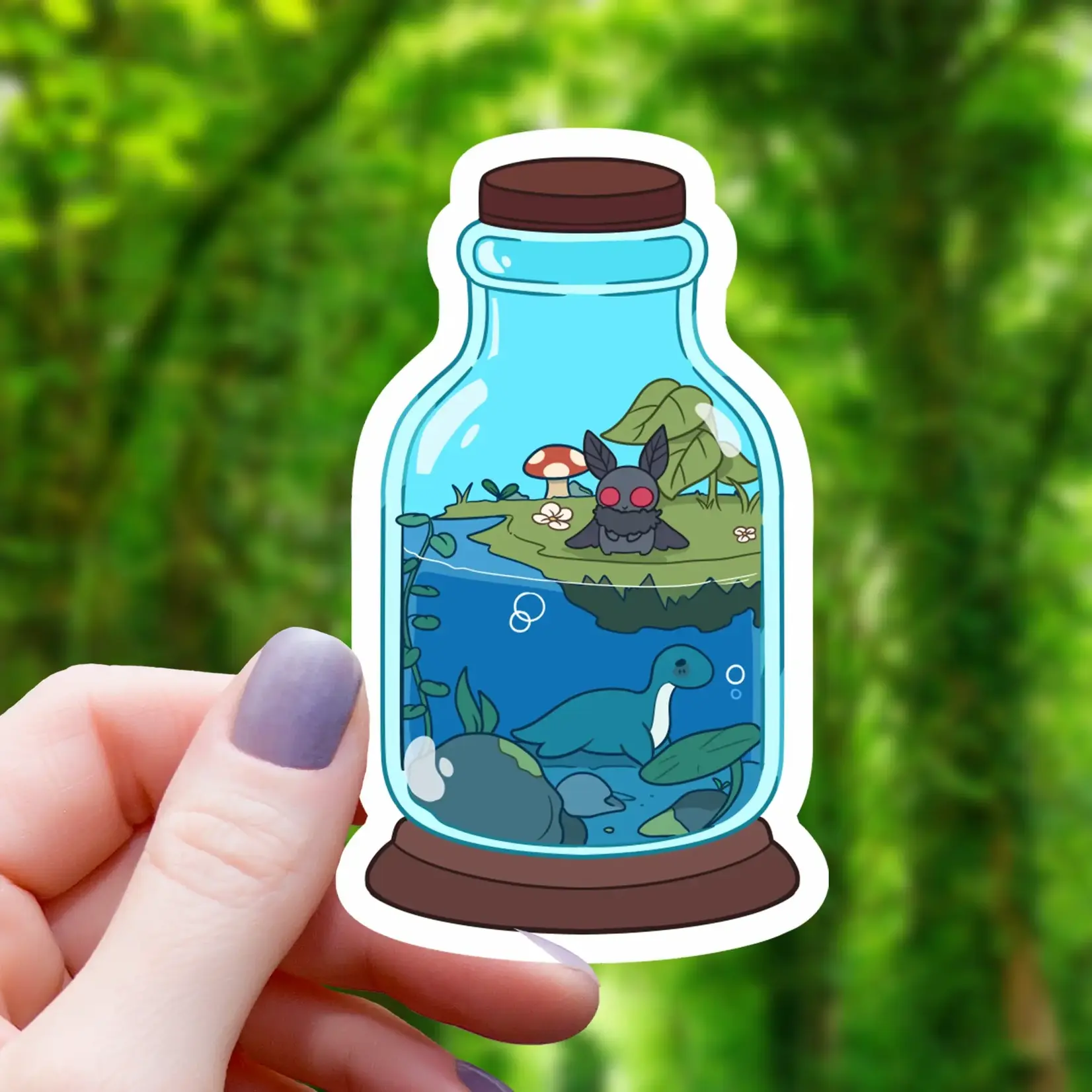 Mimic Gaming Co Sticker: Cryptid Terrarium- 3"