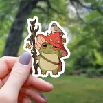 Mimic Gaming Co Sticker: Frog Druid RPG Class Inspired - 3"