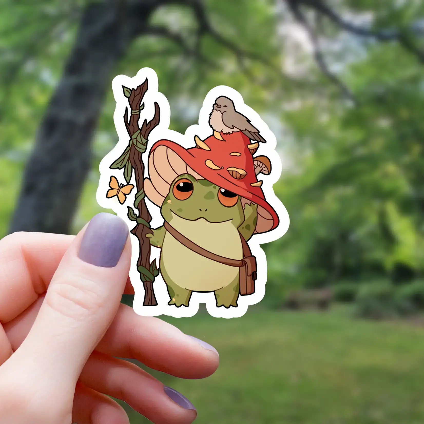 Mimic Gaming Co Sticker: Frog Druid RPG Class Inspired - 3"