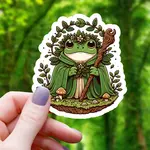 Mimic Gaming Co Sticker: Frog Druid with Nature Halo - 3"