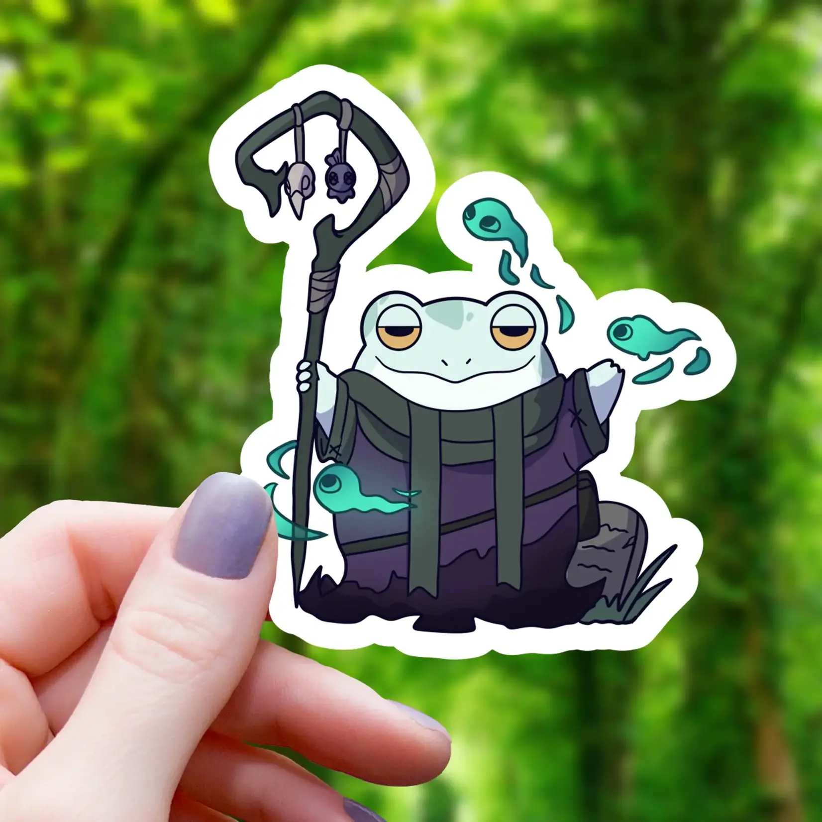 Mimic Gaming Co Sticker: Frog Necromancer - 3"