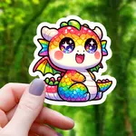 Mimic Gaming Co Sticker: Glitter Pride Dragon - 3"