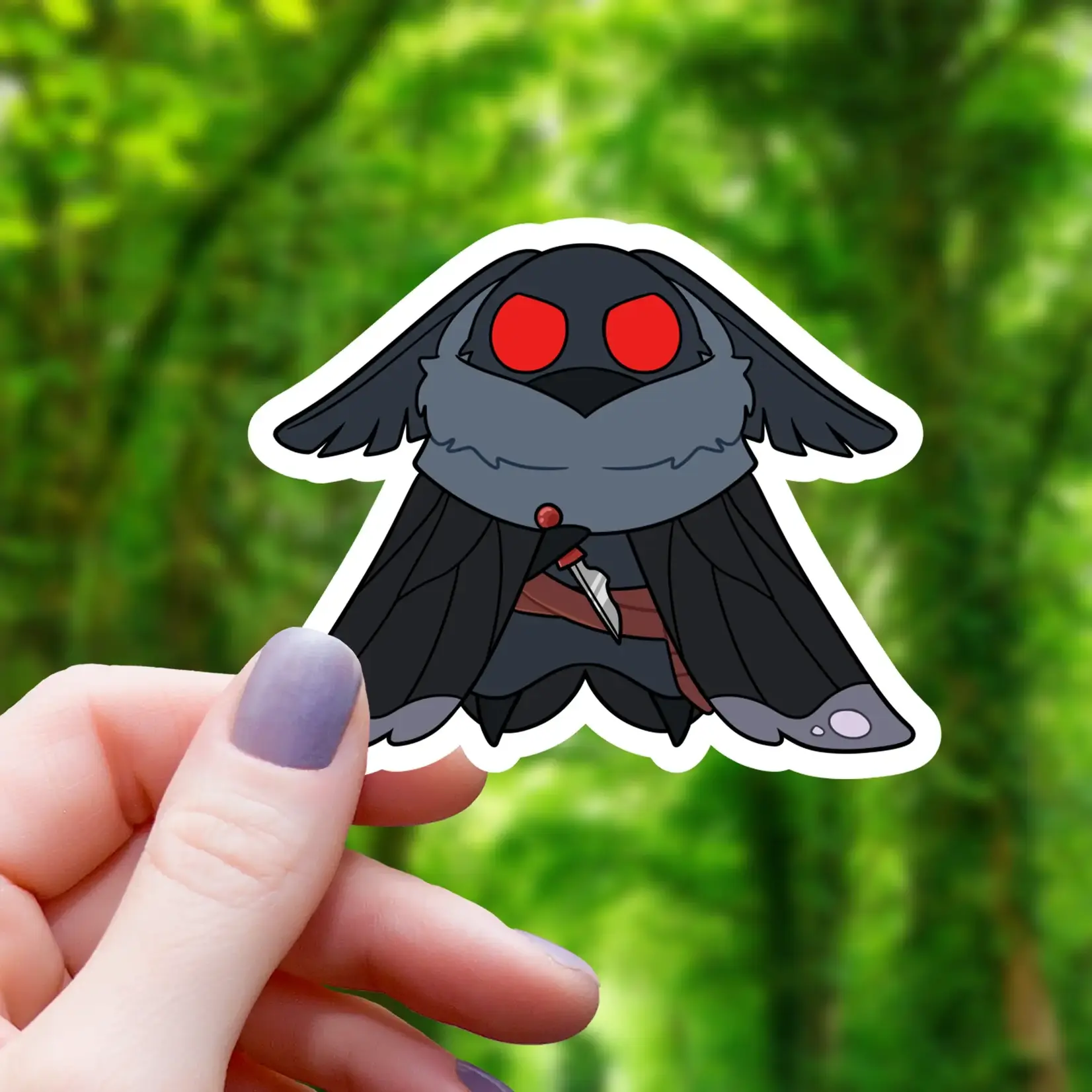 Mimic Gaming Co Sticker: Mothman Rogue TTRPG - 3"