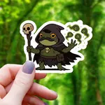Mimic Gaming Co Sticker: Mustachio Frog Necromancer  - 3"