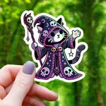 Mimic Gaming Co Sticker: Pink Cat Necromancer - 3"