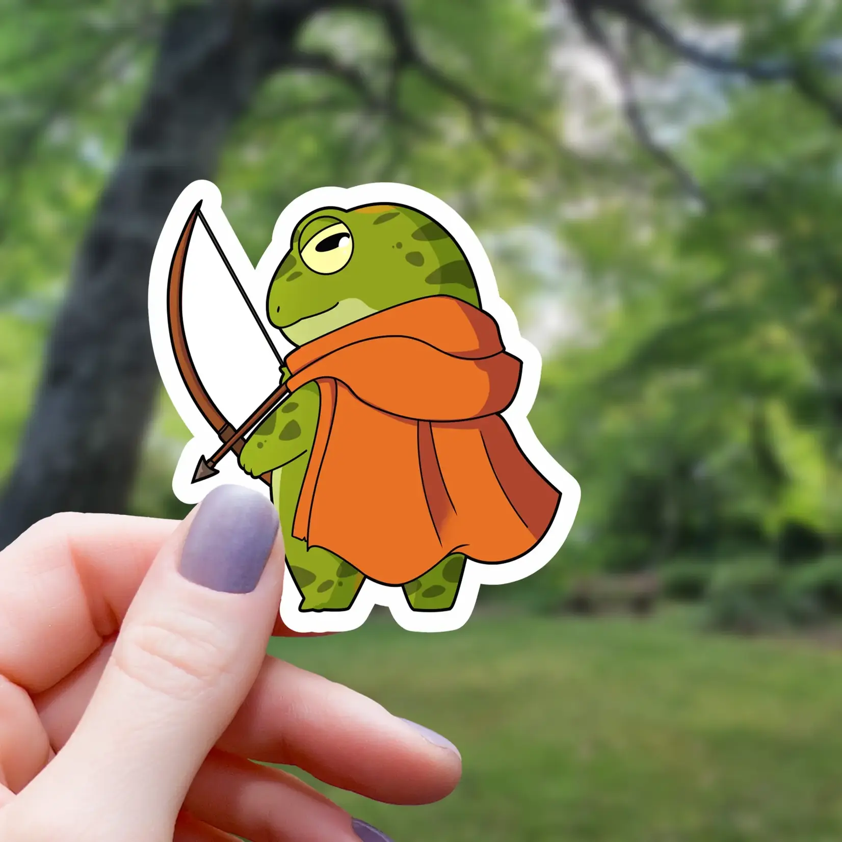 Mimic Gaming Co Sticker: Ranger Tabletop RPG Class Frog - 3"