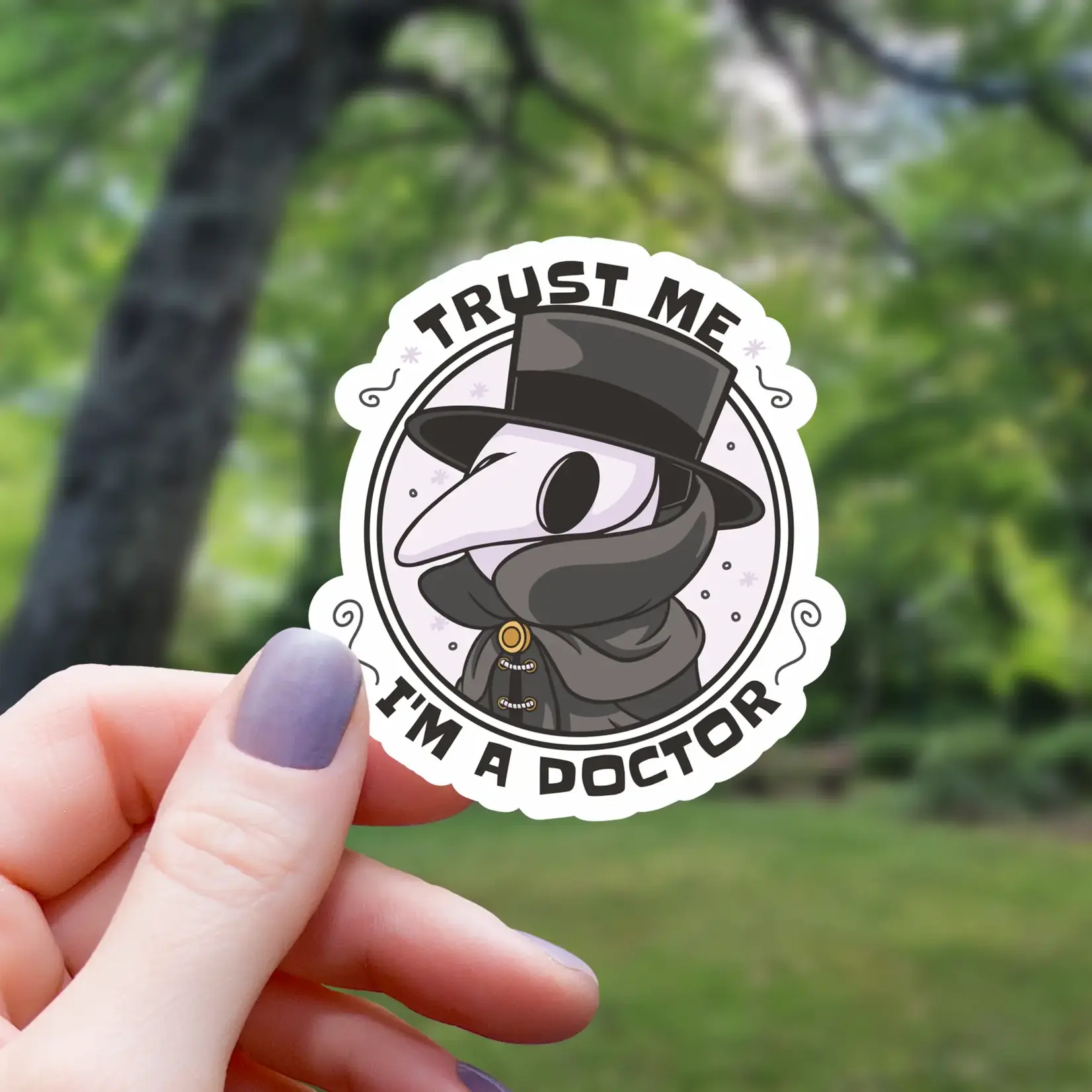 Mimic Gaming Co Sticker: Trust Me I'm A Plague Doctor - 3"