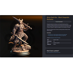 DM Stash 3D Printed Mini - Skraa Dark Eye - Black Dragonkin Barbarian - Small