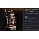 DM Stash 3D Printed Mini - Ozmandi Starborn - Silver Dragonkin Sorcerer - Small