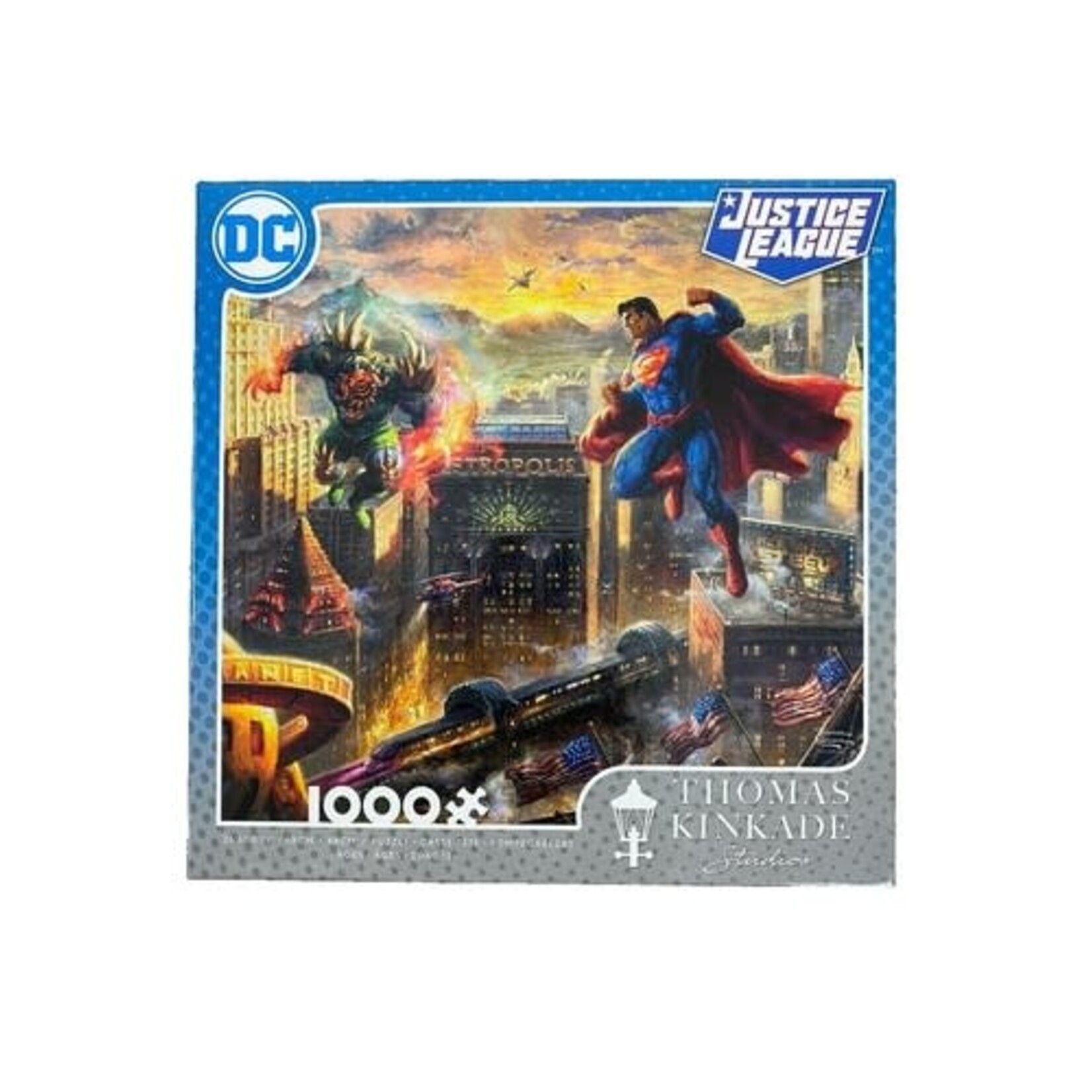 #11089 DC Justice League: Superman vs Doomsday 1000pc puzzle Dragon Cache Used Game