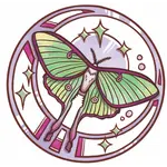 A.H. Stickers Sticker: Luna Moth
