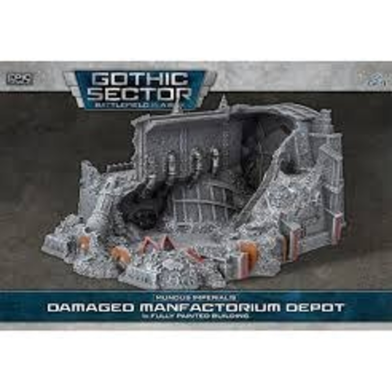 Mundus Imperialis- Manufactorium Depot (Damaged x1) Battlefield in a Box