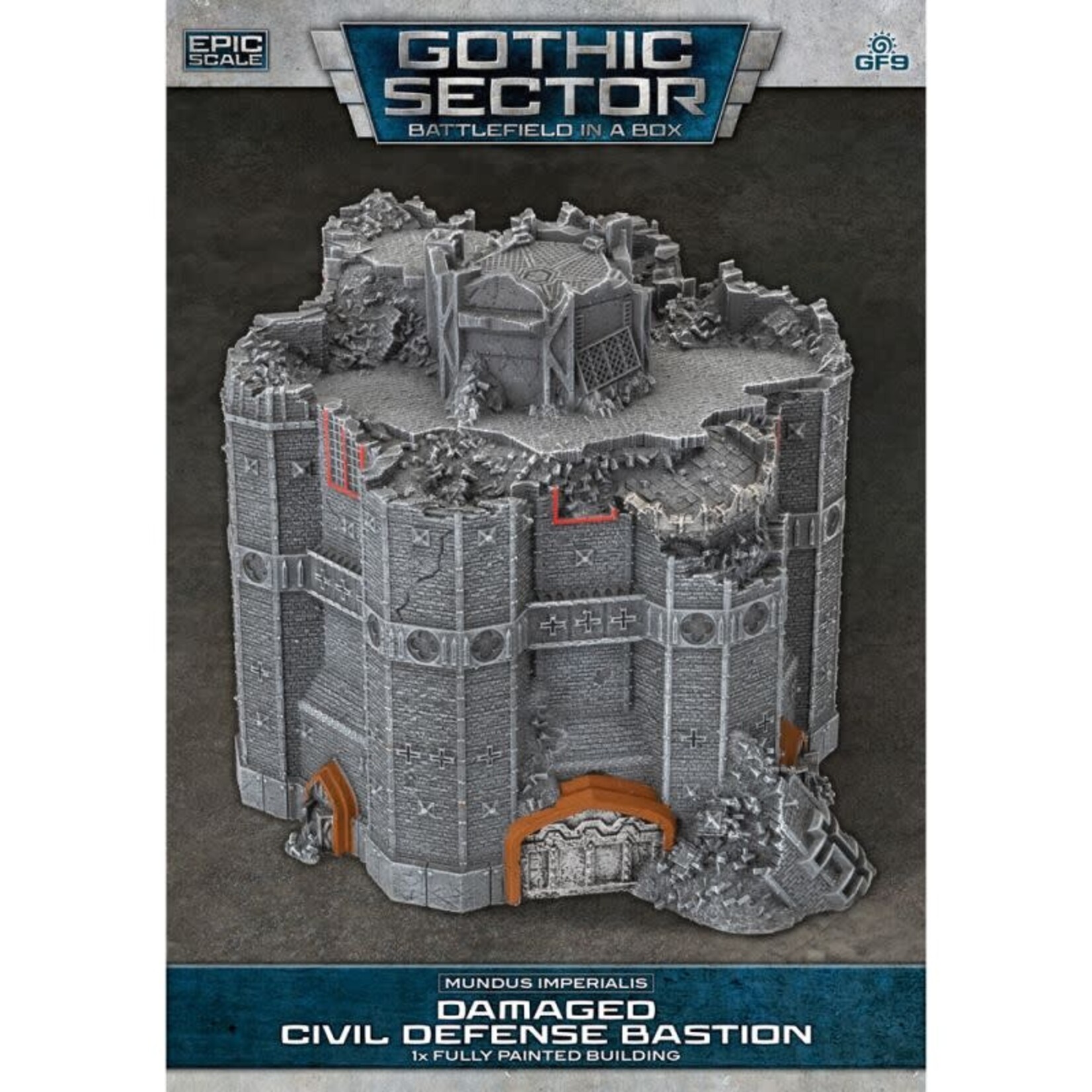 Mundus Imperialis- Damaged Civil Defense Bastion Battlefield in a Box