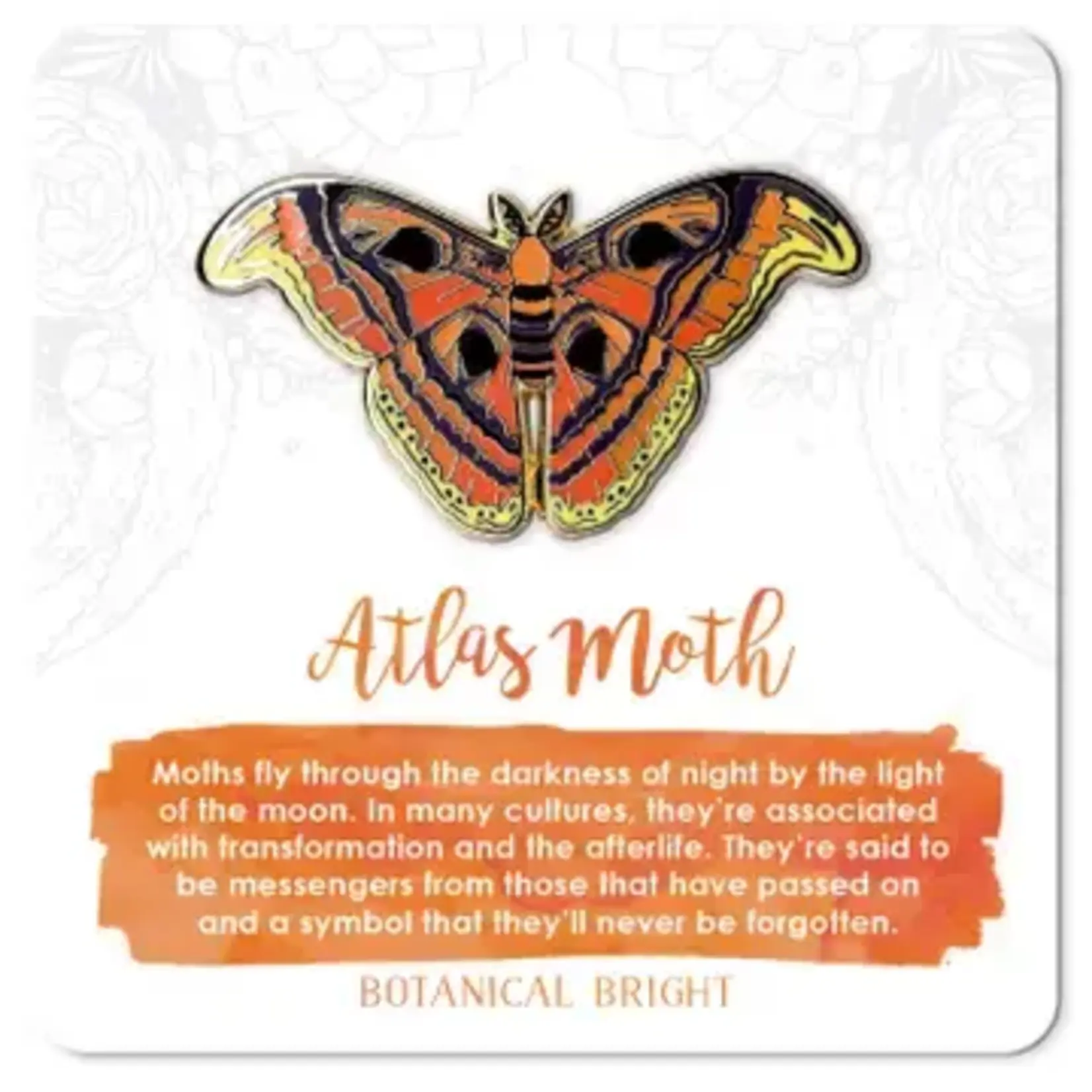 Botanical Bright Enamel Pin - Atlas Moth