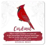 Botanical Bright Enamel Pin - Cardinal