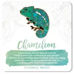 Botanical Bright Enamel Pin - Chameleon
