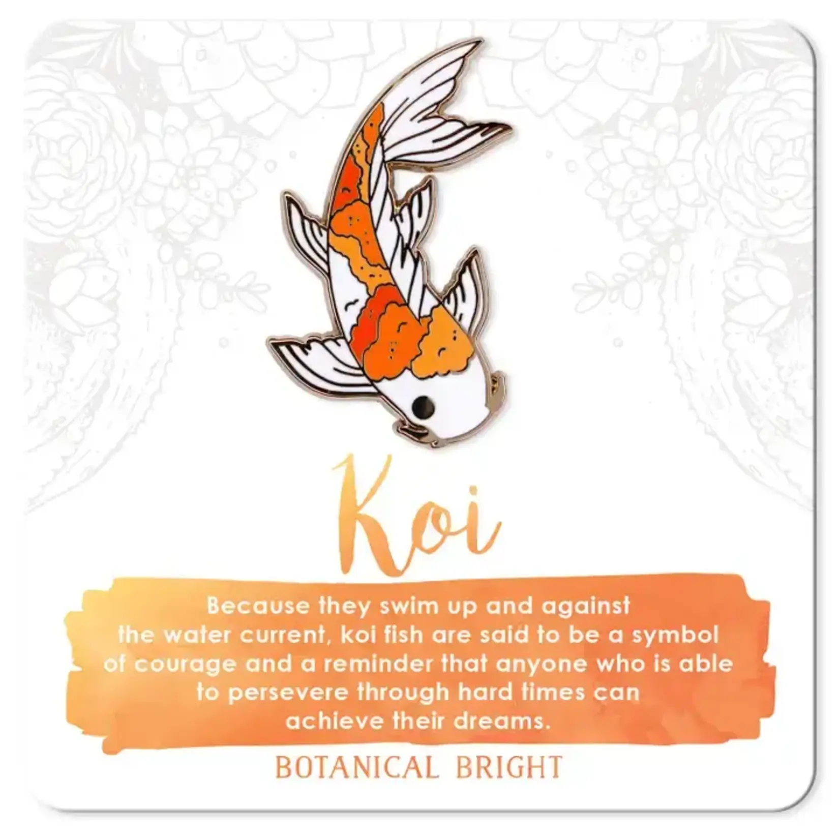 Botanical Bright Enamel Pin - Koi Fish