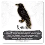 Botanical Bright Enamel Pin - Raven