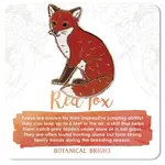 Botanical Bright Enamel Pin - Red Fox