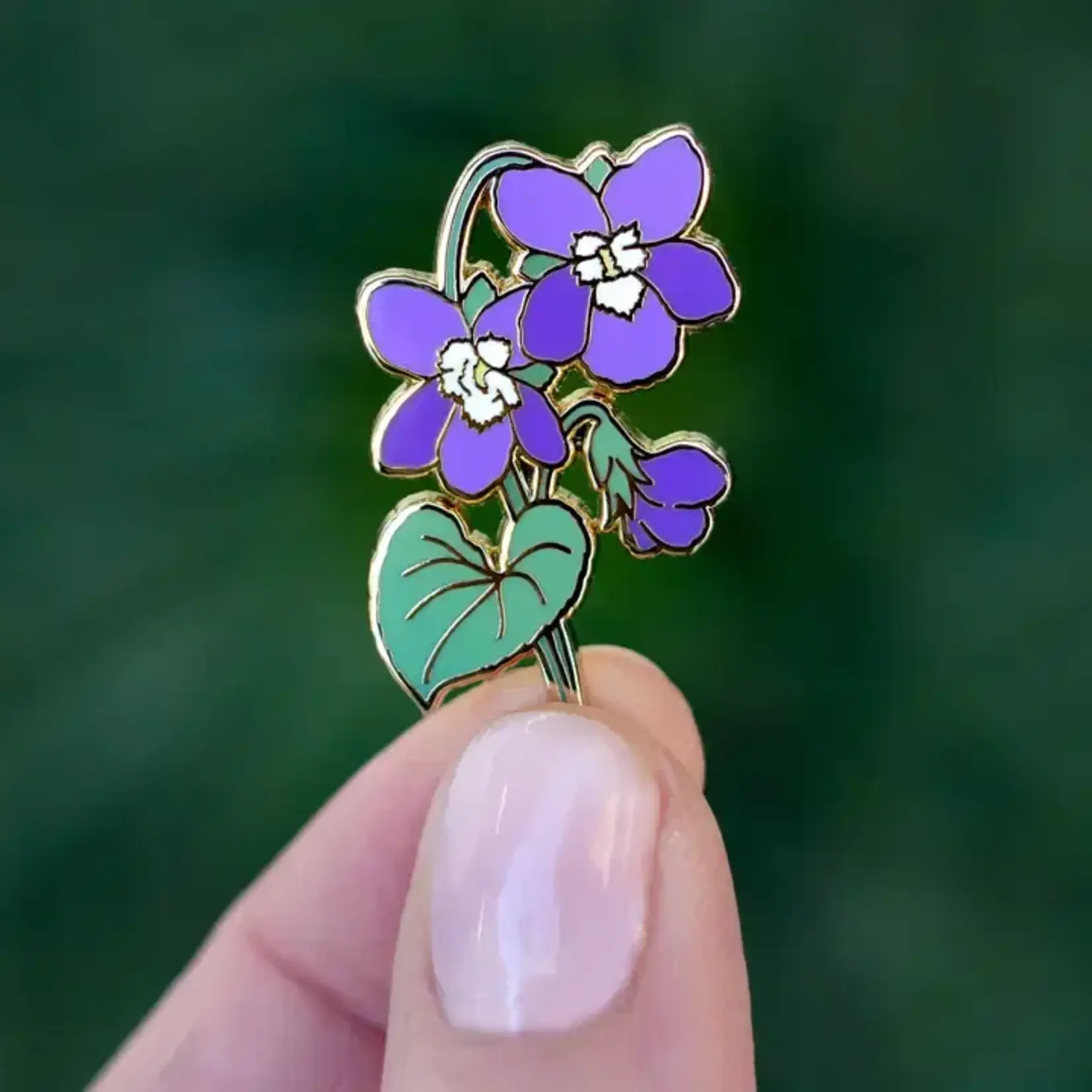 Botanical Bright Enamel Pin - Violet