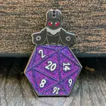 Mimic Gaming Co Enamel Pin - Mothman on Glitter D20