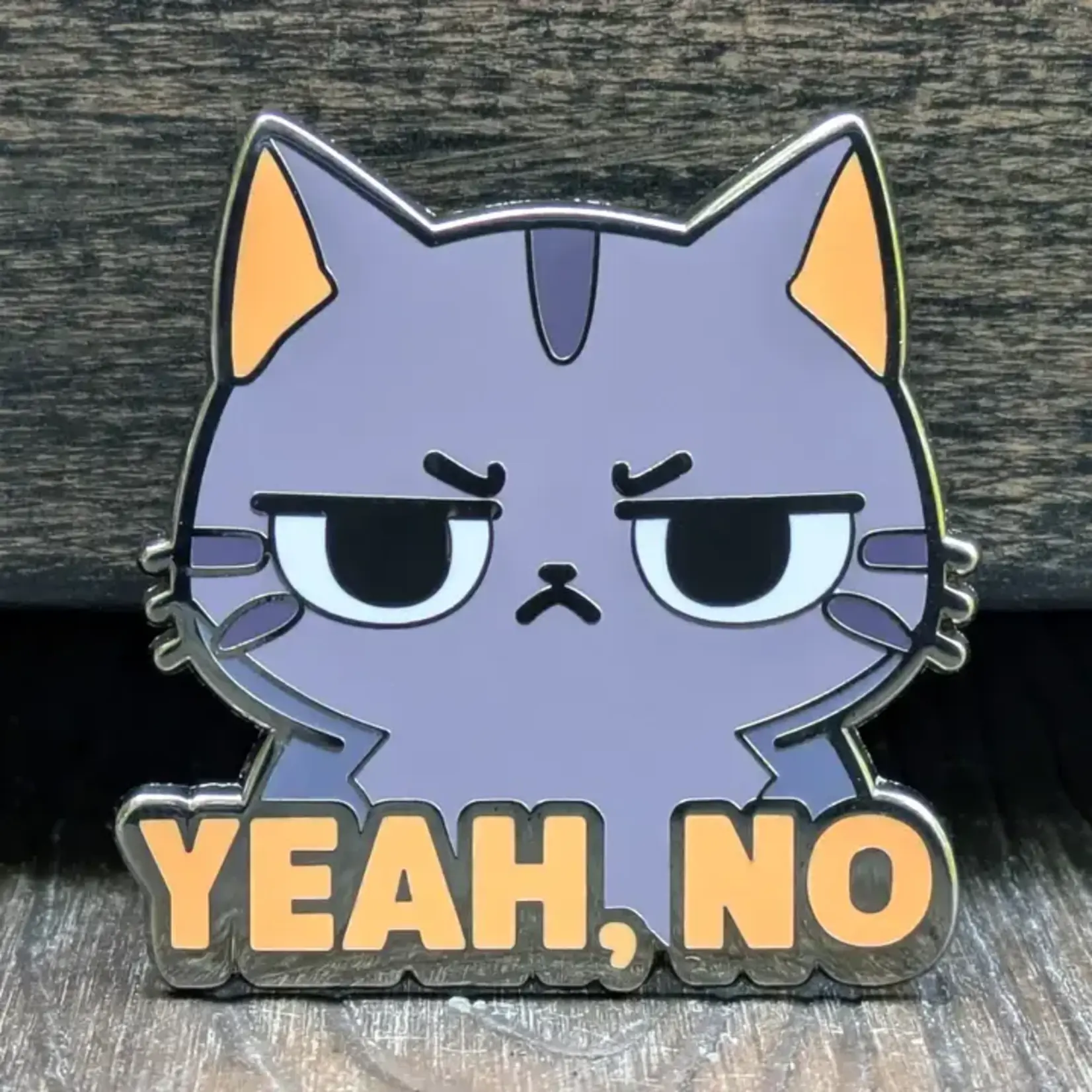 Mimic Gaming Co Enamel Pin - Yeah No Annoyed Cat