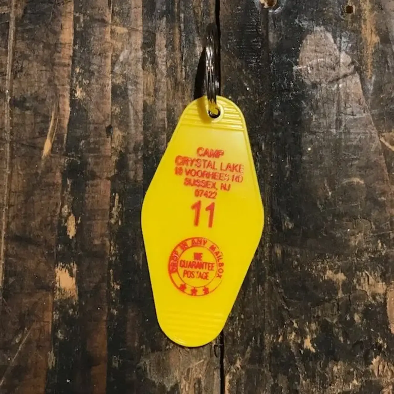 The 3 Sisters Design Co. Motel Key Fob - Friday the 13th - Camp Crystal Lake