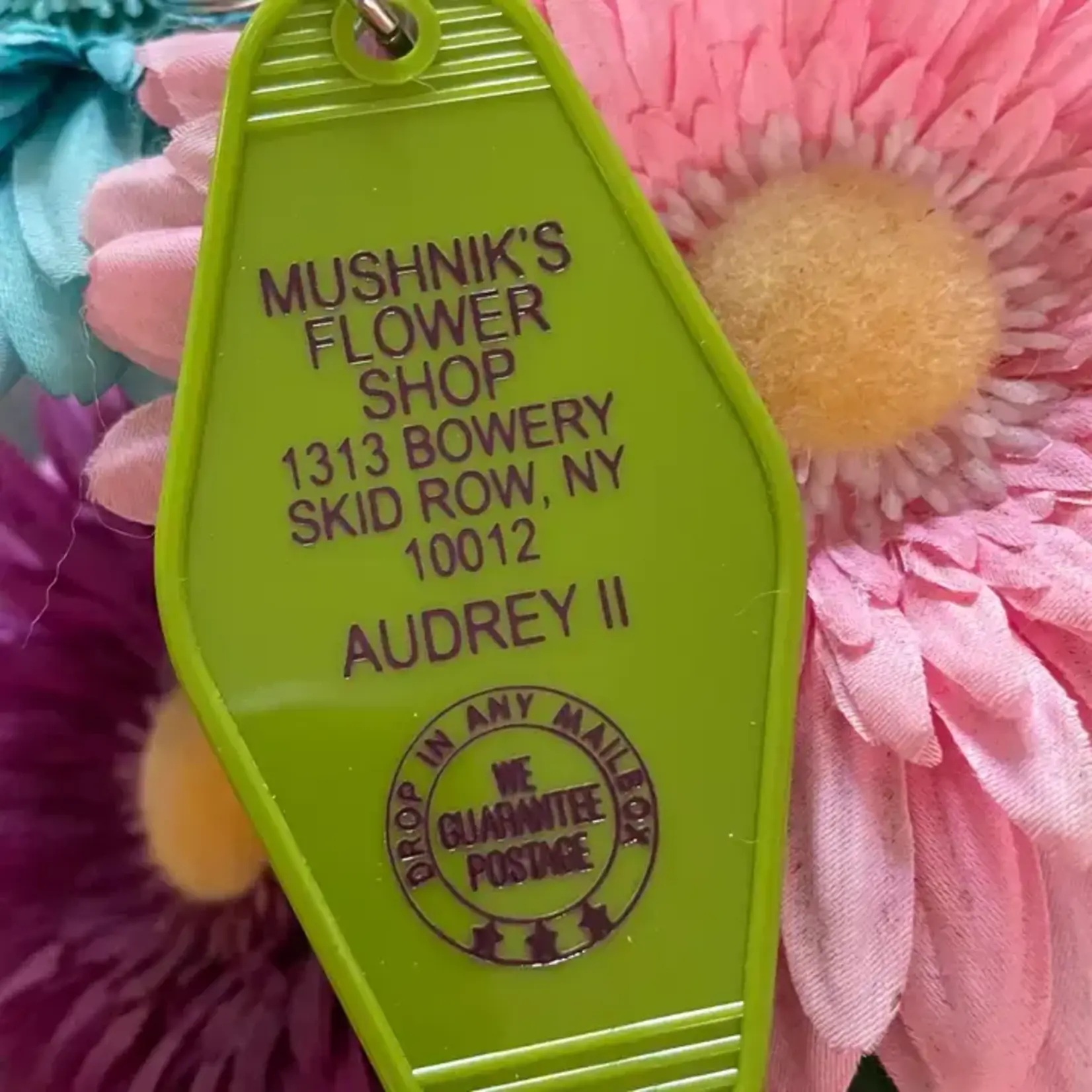 The 3 Sisters Design Co. Motel Key Fob - Little Shop of Horrors -  Mushnik's