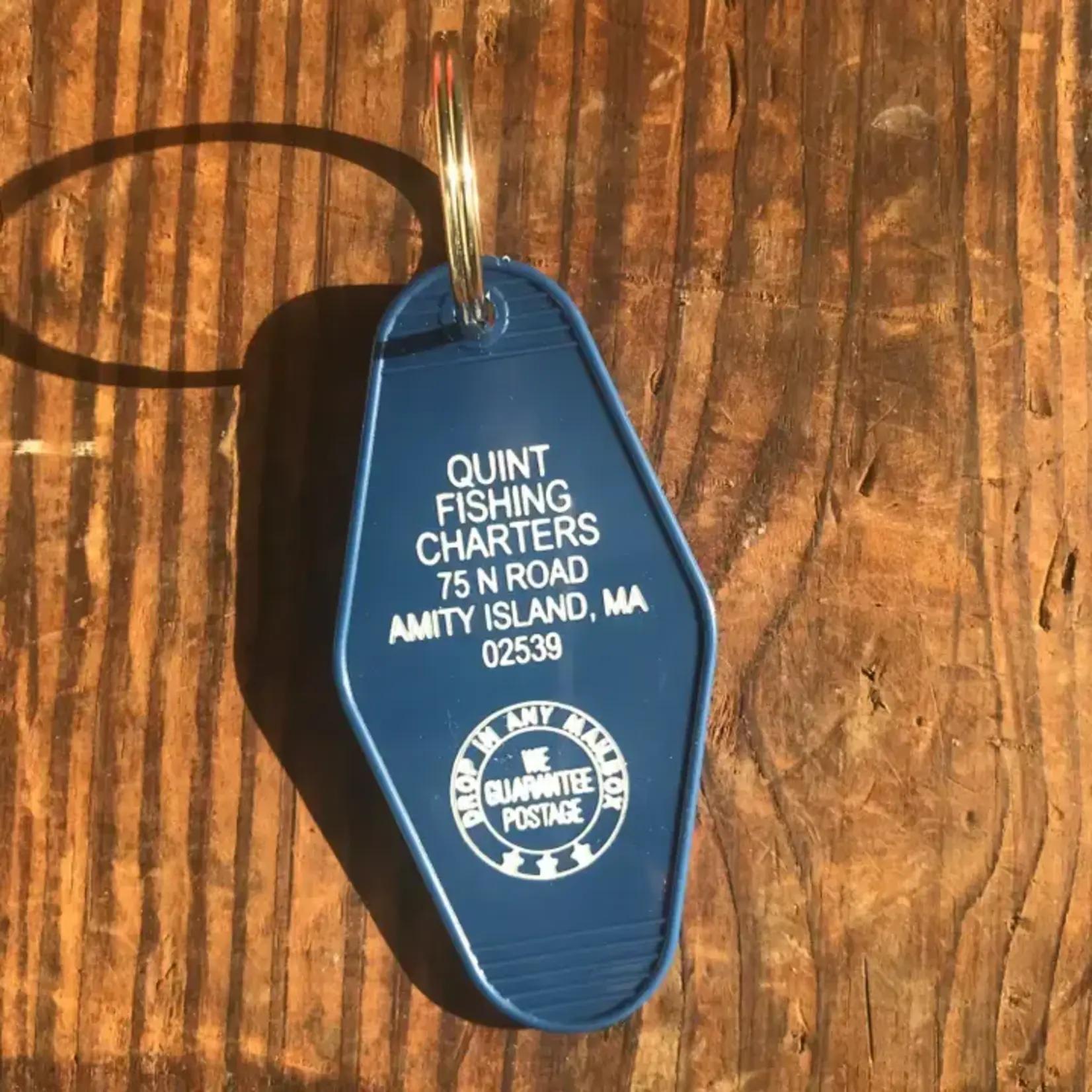 The 3 Sisters Design Co. Motel Key Fob - Jaws - Quint Fishing Charters