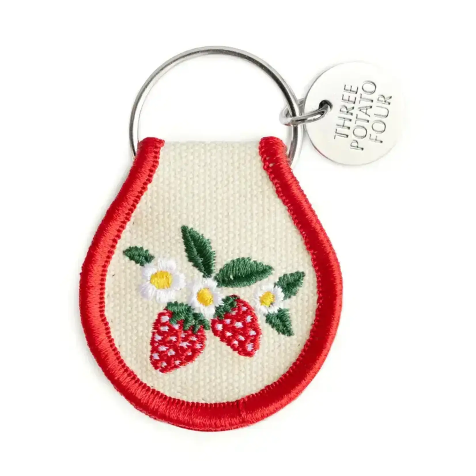 Three Potato Four Patch Keychain - Strawberry Blossom