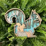 Shelf Sitter- Blue Squirrel