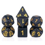 HD Frosted Matte Dice: Black | 7 Die Resin Polyhedral Set