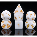 HD Frosted Matte Dice: White | 7 Die Resin Polyhedral Set