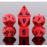 HD Frosted Matte Dice: Red | 7 Die Resin Polyhedral Set