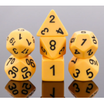 HD Frosted Matte Dice: Yellow | 7 Die Resin Polyhedral Set