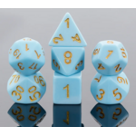 HD Frosted Matte Dice: Blue | 7 Die Resin Polyhedral Set