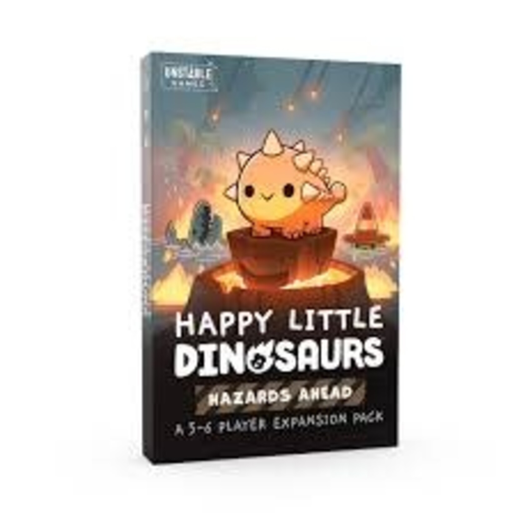 #10989 Happy Little Dinosaurs + 5-6 player Expansion + Hazards Ahead Expansion Dragon Cache Used Game