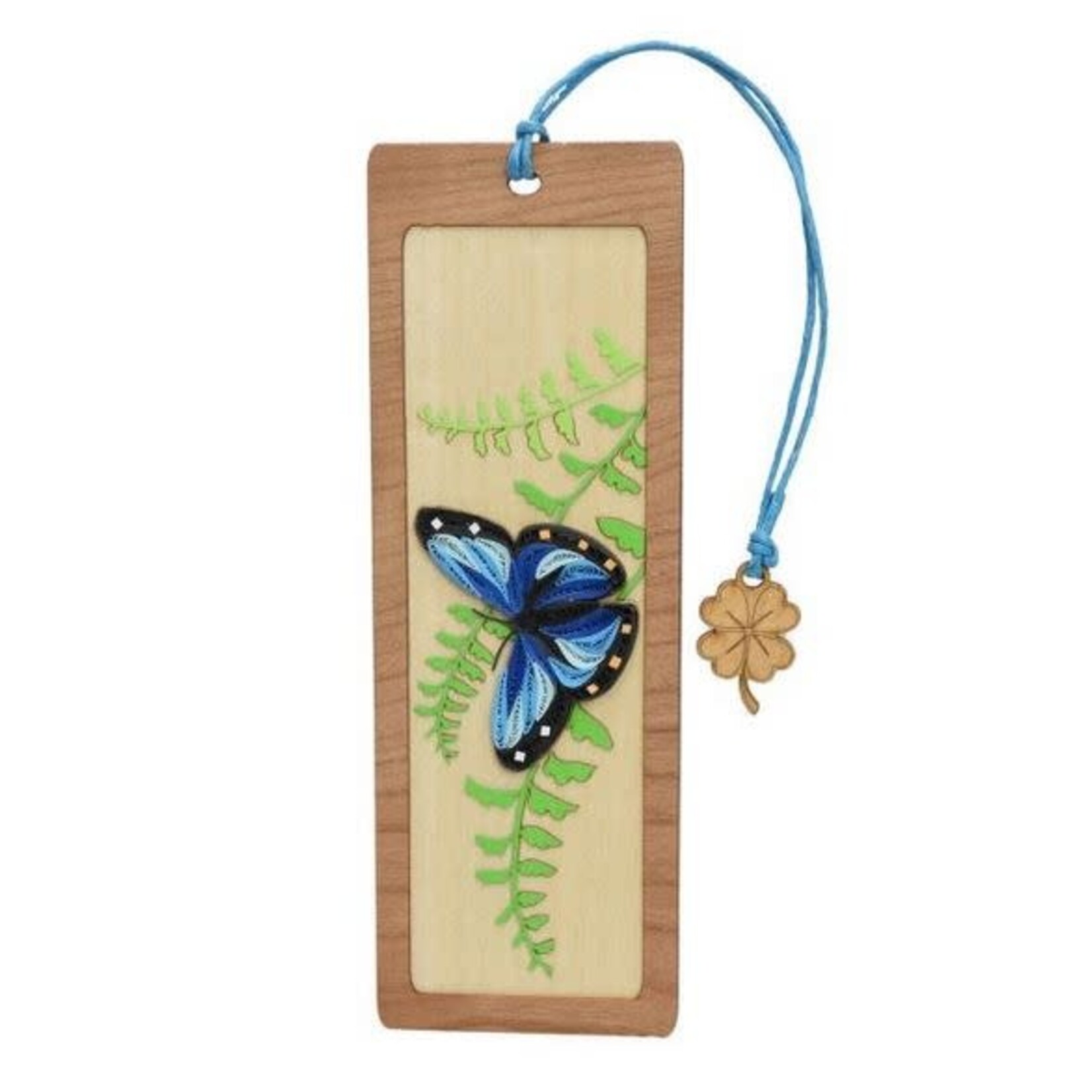 Poppin Cards & Gifts Bookmark - Hand Quilled Blue Morpho Butterfly