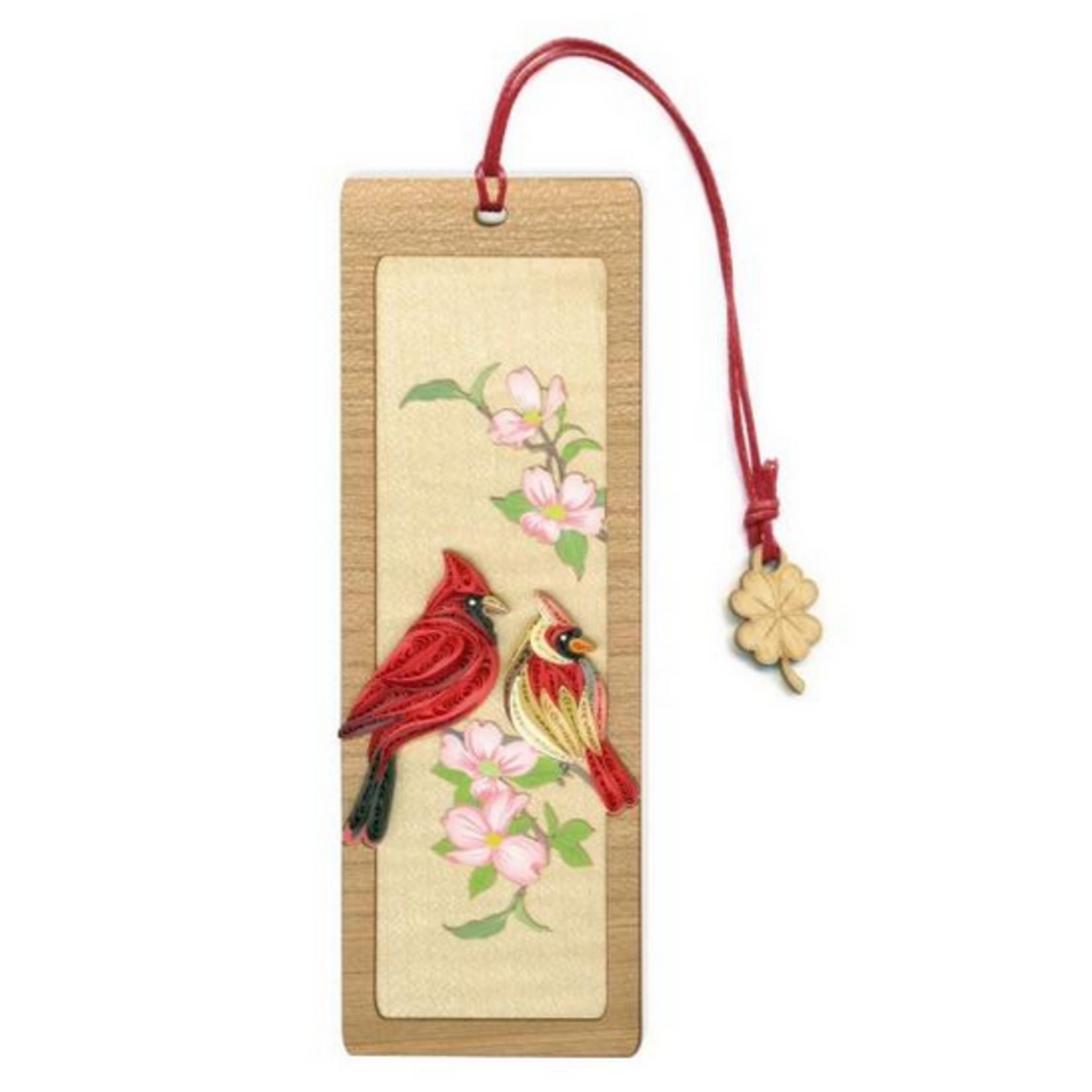 Poppin Cards & Gifts Bookmark - Hand Quilled Cardinal Couple