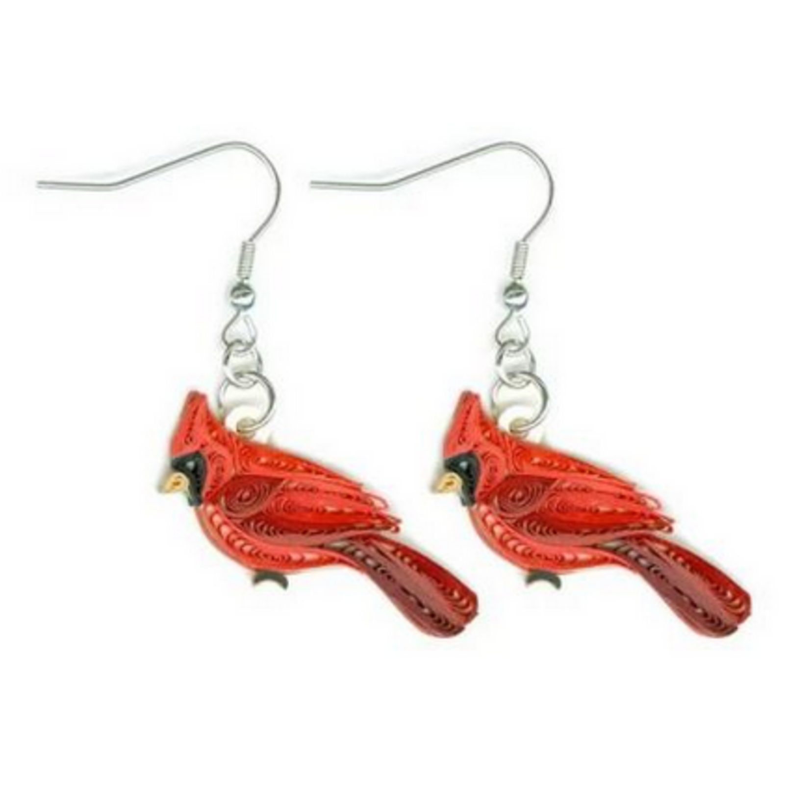 Poppin Cards & Gifts Earrings - Hand Quilled Cardinal