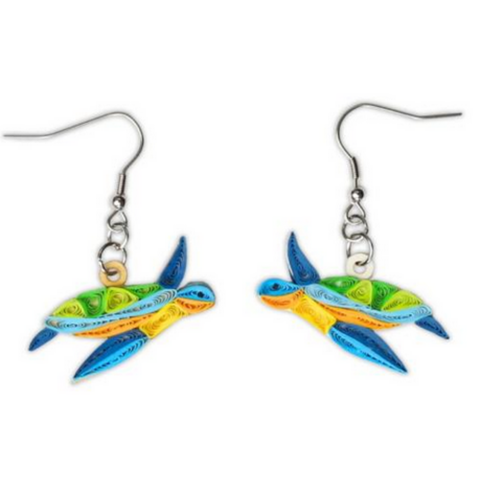 Poppin Cards & Gifts Earrings - Hand Quilled Sea Turtle