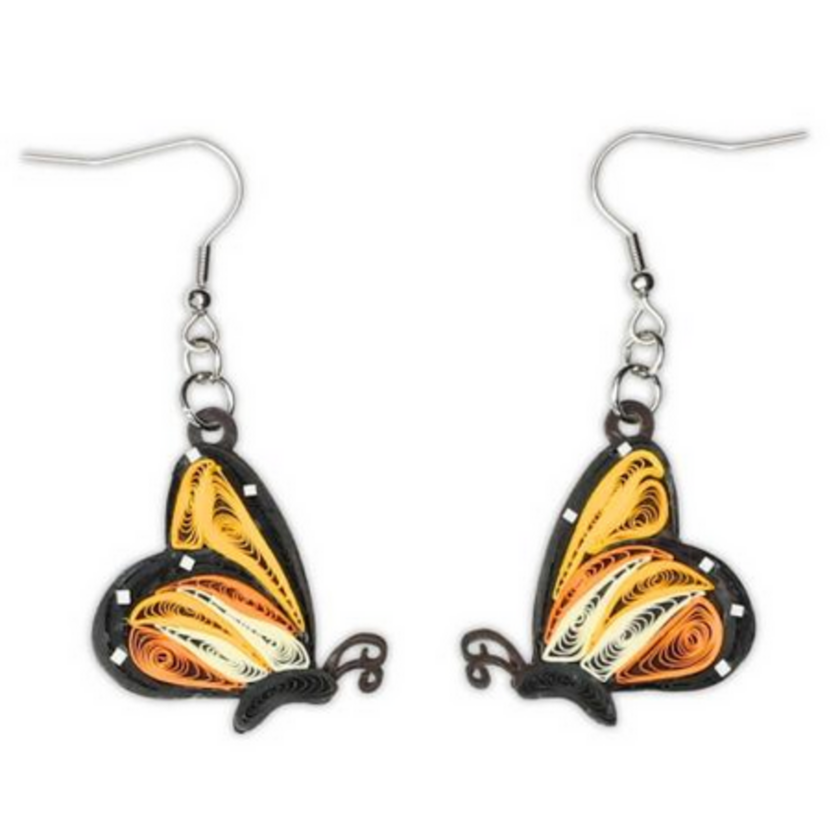 Poppin Cards & Gifts Earrings - Hand Quilled Monarch Butterfly