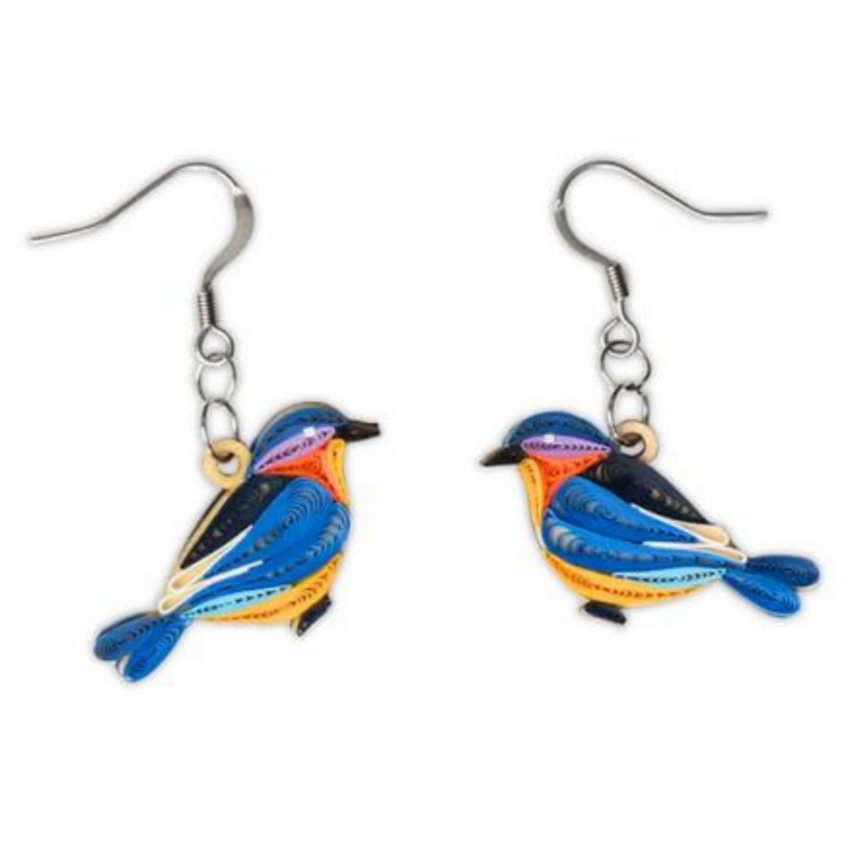 Poppin Cards & Gifts Earrings - Hand Quilled Bluebirds