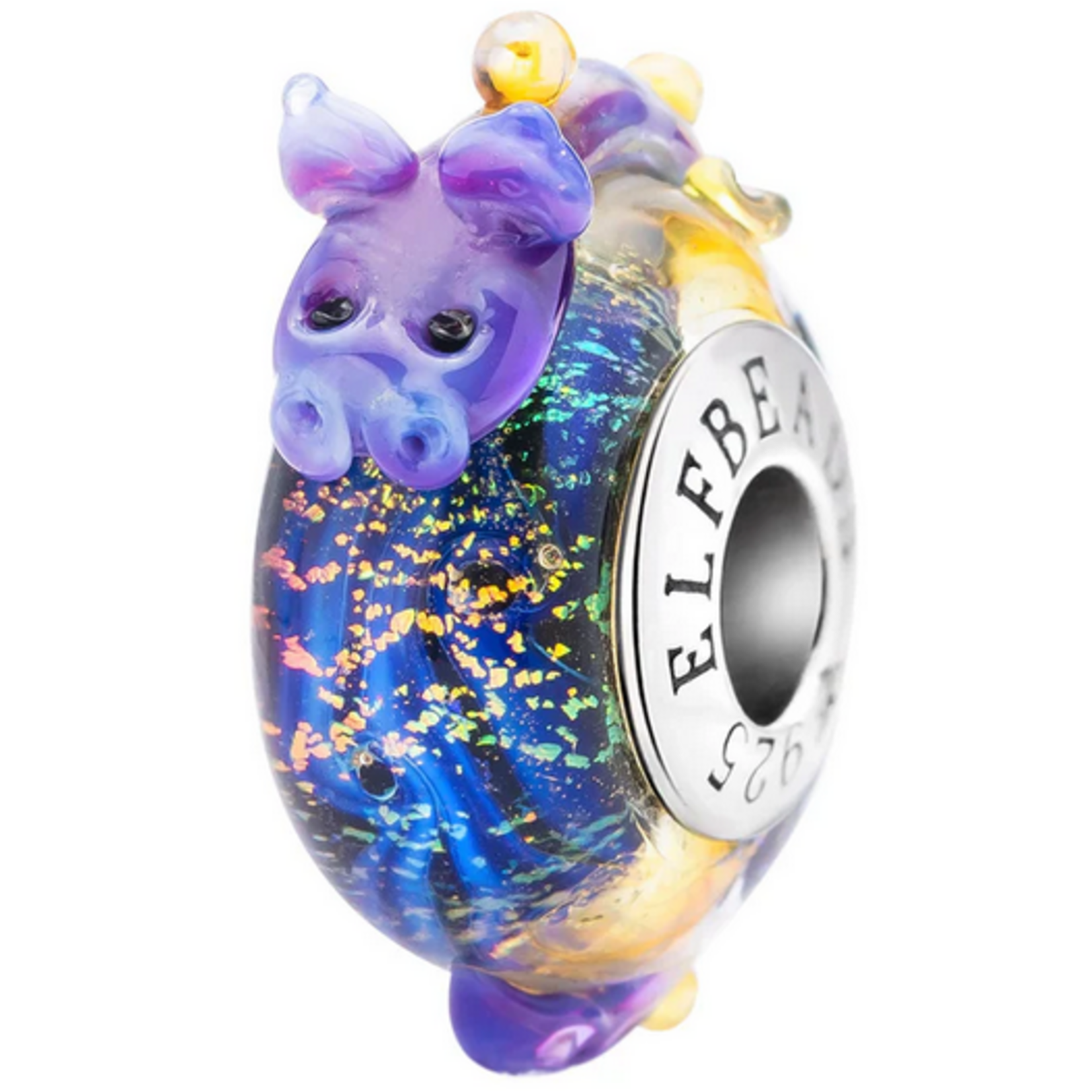 Elfbeads Nebula Dragon Charm - Artisan Glass