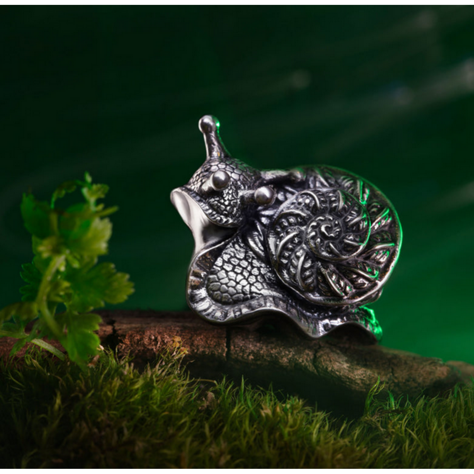 Elfbeads The Fern Snail Guardian Charm - Masterpiece Sterling Silver