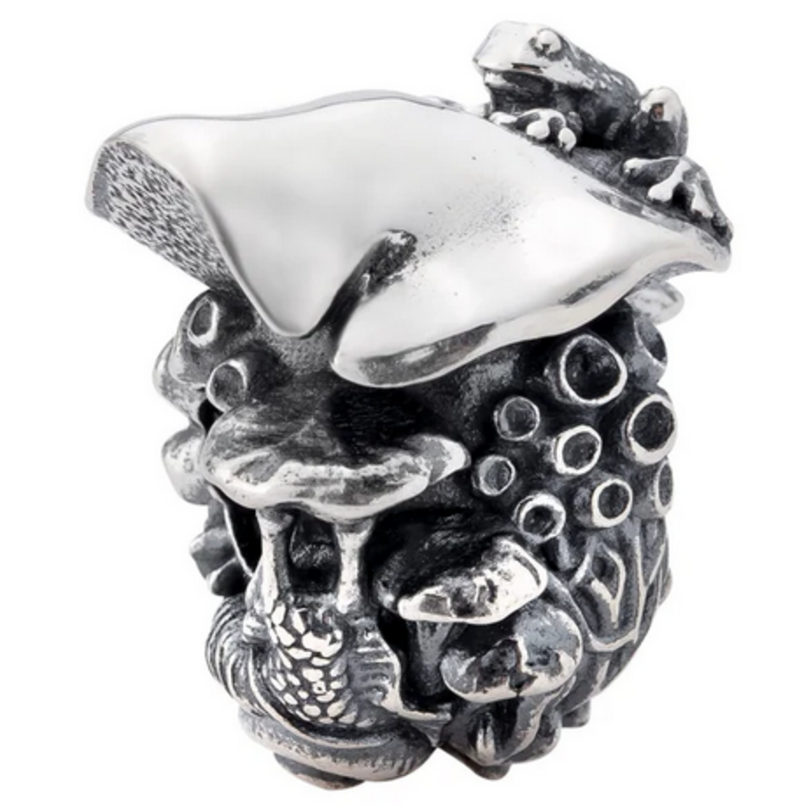 Elfbeads King of Mushrooms Charm - Masterpiece Sterling Silver