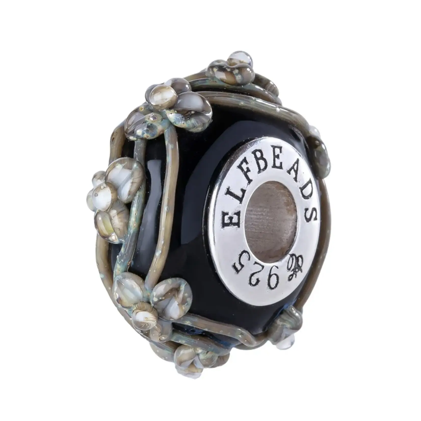 Elfbeads Wilted Beauty Flowertwig Charm - Artisan Glass