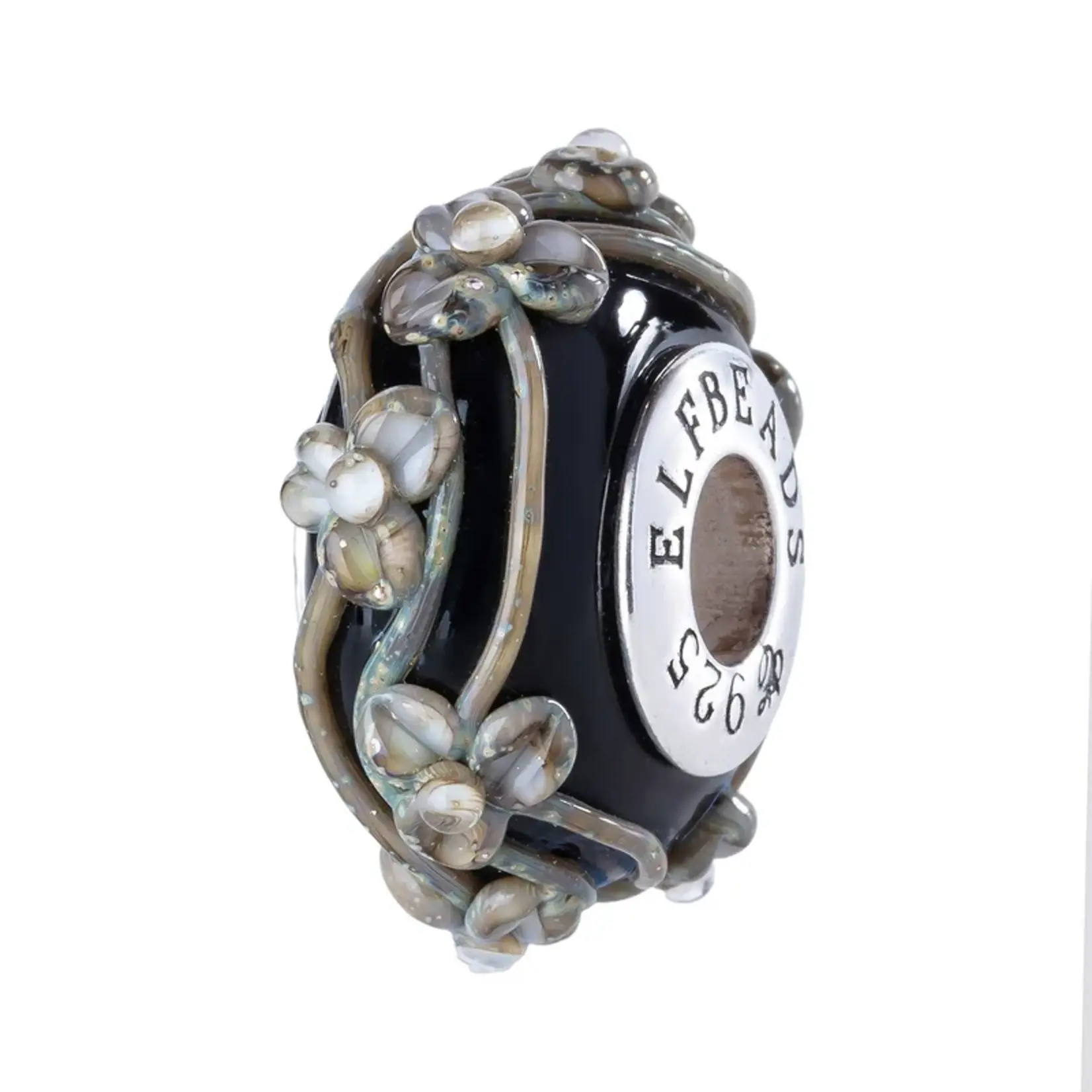 Elfbeads Wilted Beauty Flowertwig Charm - Artisan Glass